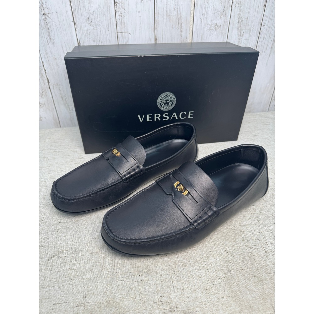 Authentic Versace Medusa Head Leather Loafers‎ Men's 43 With Box